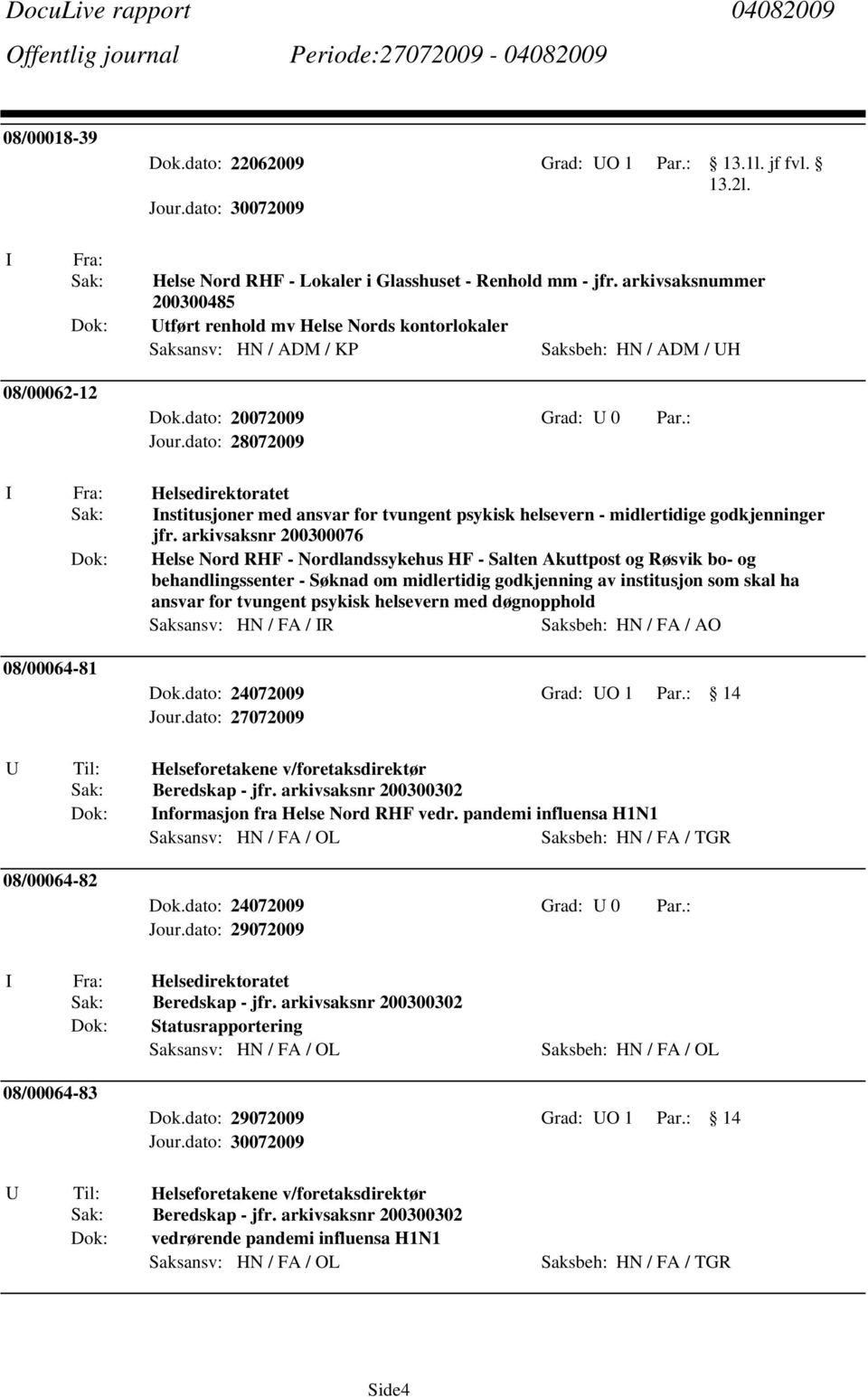 : Helsedirektoratet nstitusjoner med ansvar for tvungent psykisk helsevern - midlertidige godkjenninger jfr.