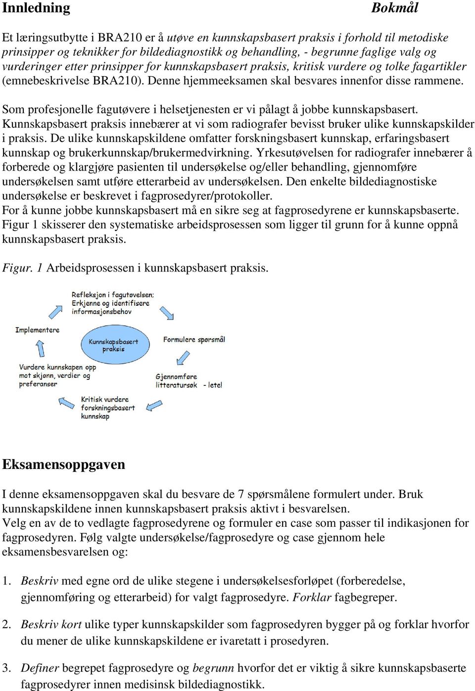 Som profesjonelle fagutøvere i helsetjenesten er vi pålagt å jobbe kunnskapsbasert. Kunnskapsbasert praksis innebærer at vi som radiografer bevisst bruker ulike kunnskapskilder i praksis.