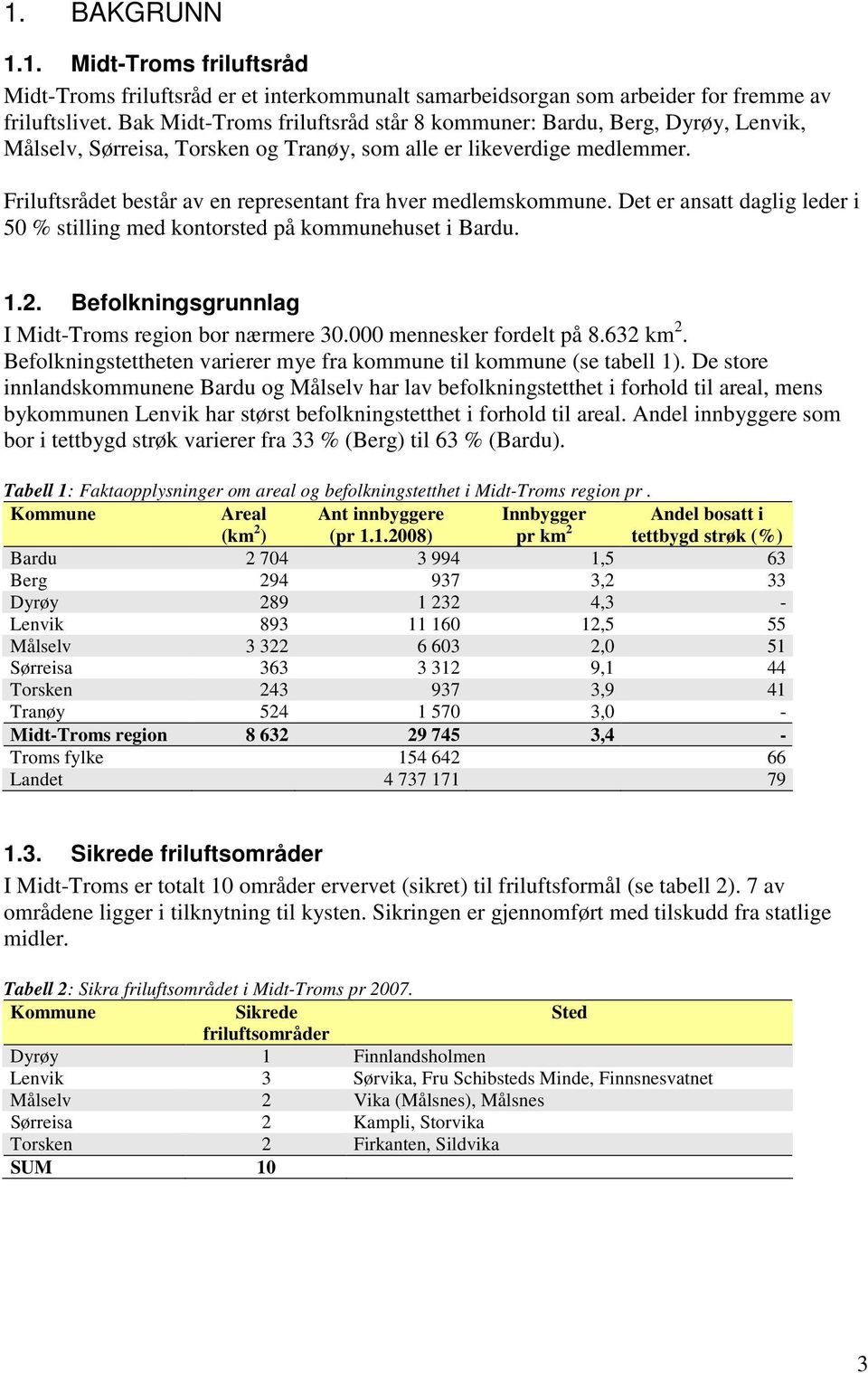 Friluftsrådet består av en representant fra hver medlemskommune. Det er ansatt daglig leder i 50 % stilling med kontorsted på kommunehuset i Bardu. 1.2.