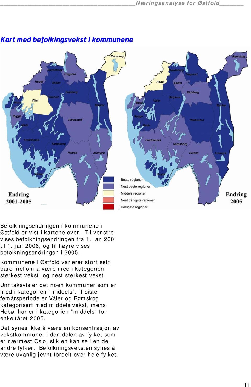 Unntaksvis er det noen kommuner som er med i kategorien middels.