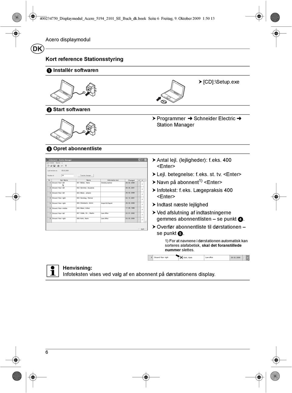 Name Name Information text Changed G A 00 Muller, Hans Dental practice Ground floor middle 00 Sommer, Susanne 00 Meier, Johann 00 Sonntag, Werner 00 Dreisbach, Armin Import & Export 00 Maier, Volker