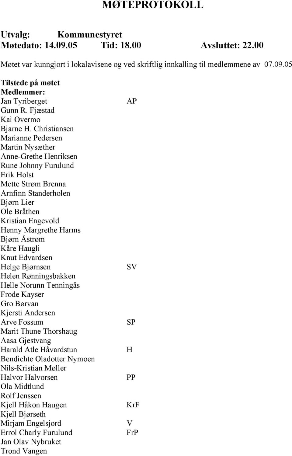 Christiansen Marianne Pedersen Martin Nysæther Anne-Grethe Henriksen Rune Johnny Furulund Erik Holst Mette Strøm Brenna Arnfinn Standerholen Bjørn Lier Ole Bråthen Kristian Engevold Henny Margrethe