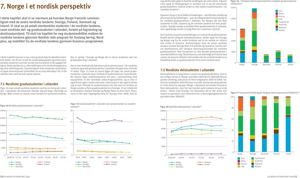 Til slutt tar kapitlet for seg studentmobilitet mellom de nordiske landene gjennom Nordisk råds program for livslang læring, Nordplus, og mobilitet fra de nordiske landene gjennom Erasmus-programmet.
