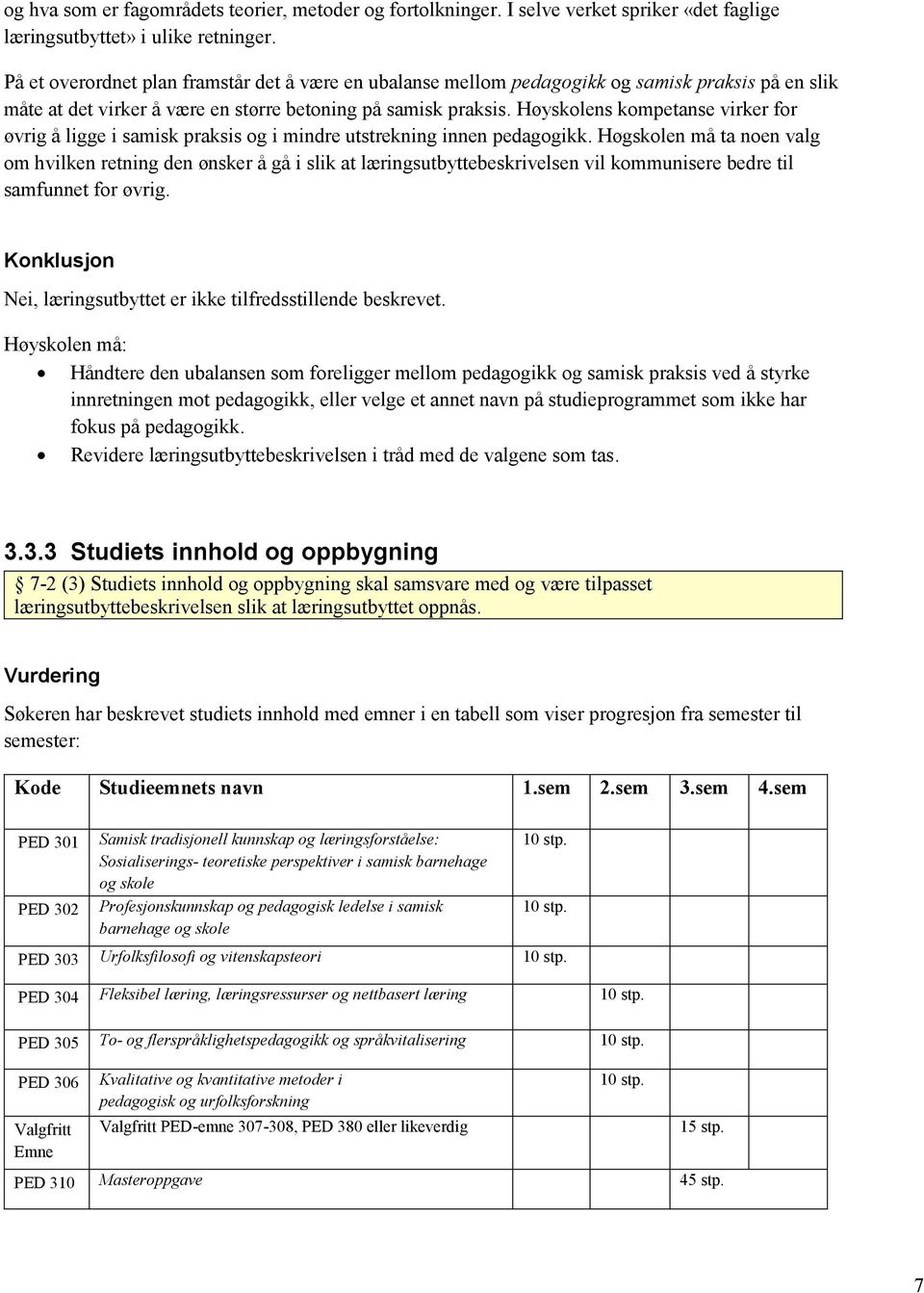 Høyskolens kompetanse virker for øvrig å ligge i samisk praksis og i mindre utstrekning innen pedagogikk.