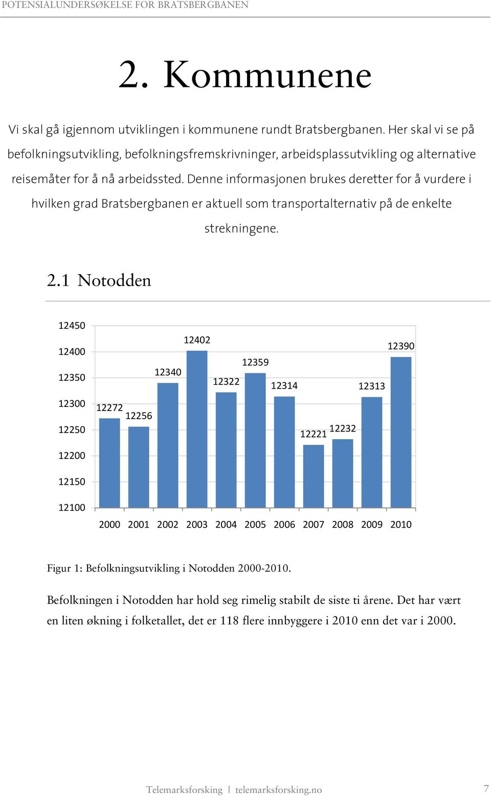 Denne informasjonen brukes deretter for å vurdere i hvilken grad Bratsbergbanen er aktuell som transportalternativ på de enkelte strekningene. 2.