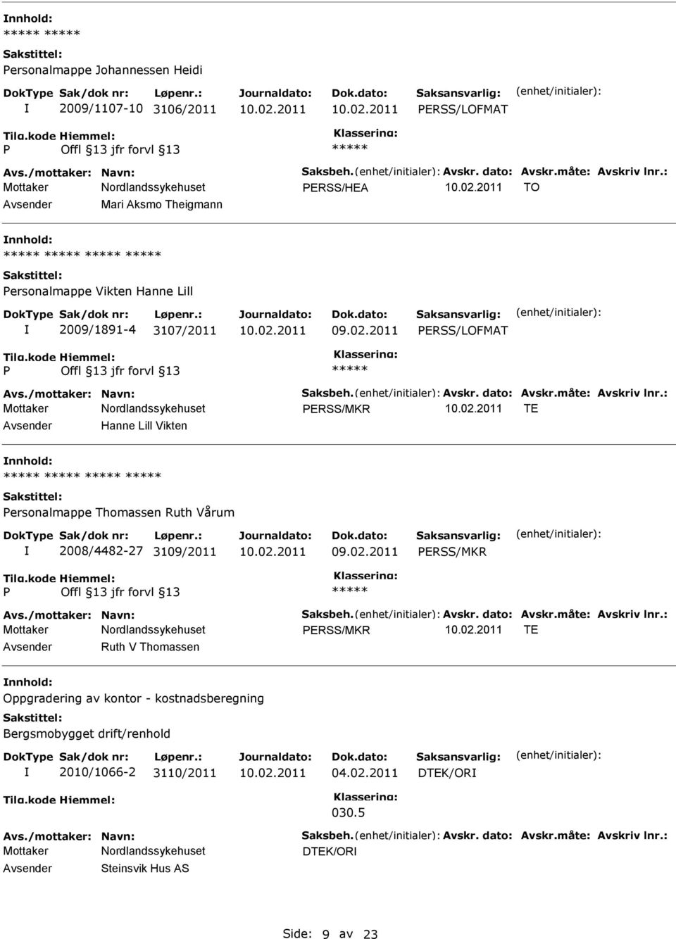 Vårum 2008/4482-27 3109/2011 ERSS/MKR ERSS/MKR TE Ruth V Thomassen Oppgradering av kontor - kostnadsberegning