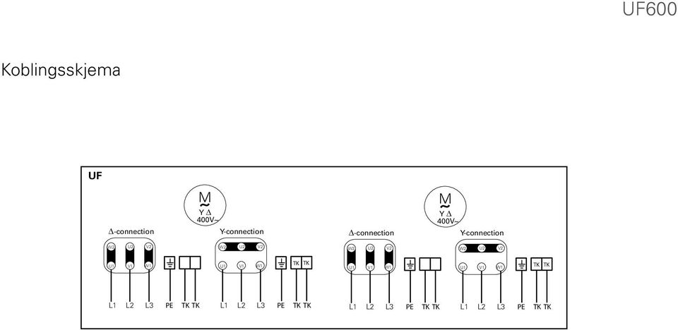 Y-connection TK TK TK TK L1 L2 L3 PE TK TK