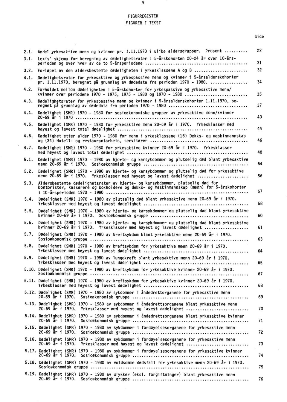 1970, beregnet på grunnlag av dodedata fra perioden 1970-1980 34 4.2.