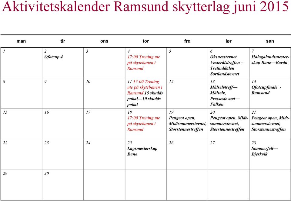 Midtsommerstevnet, Storstennestreffen 20 Peugeot open, Midtsommerstevnet, Storstennestreffen 7 Hålogalandsmesterskap Bane Bardu 14