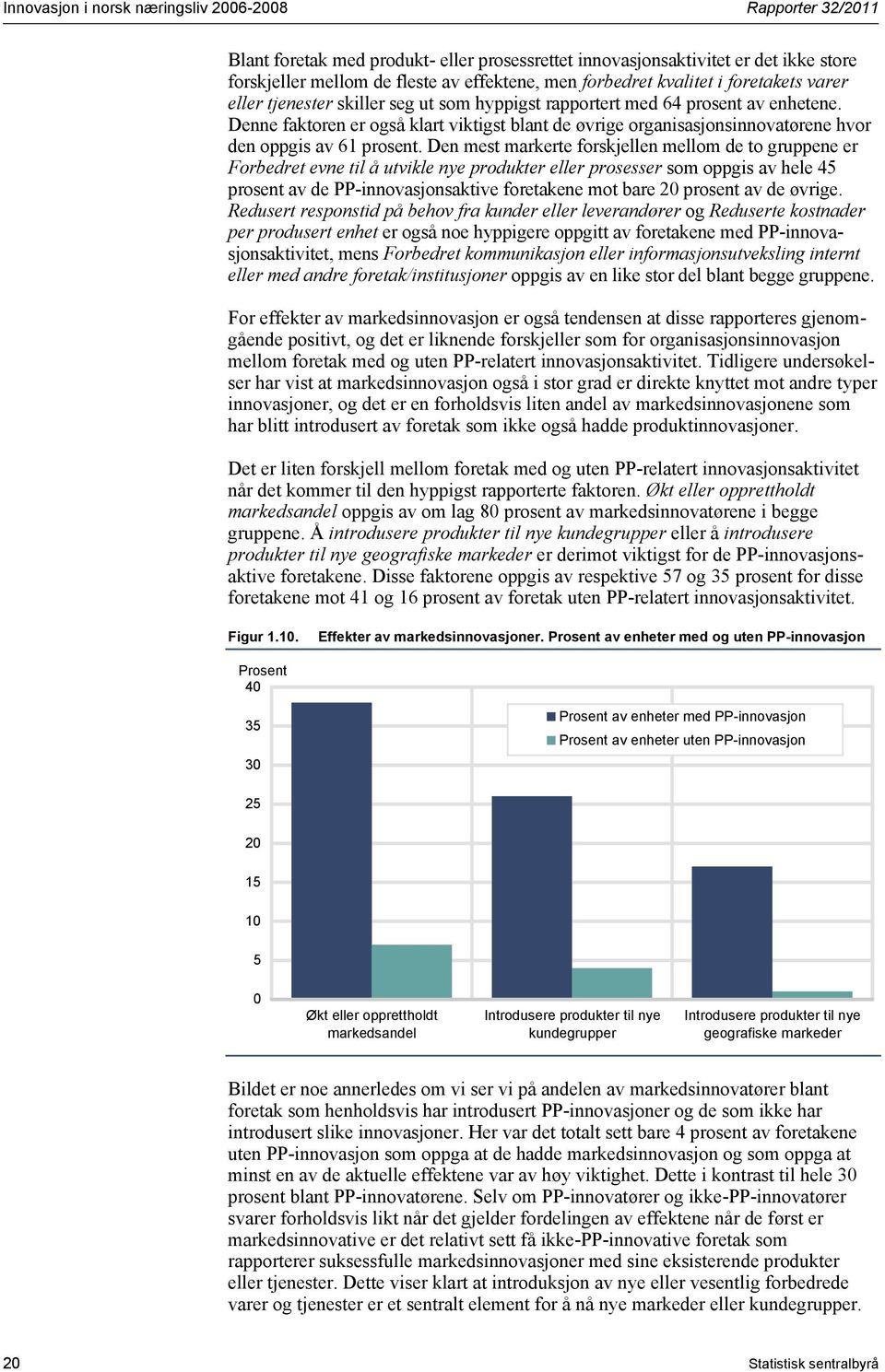 Denne faktoren er også klart viktigst blant de øvrige organisasjonsinnovatørene hvor den oppgis av 61 prosent.