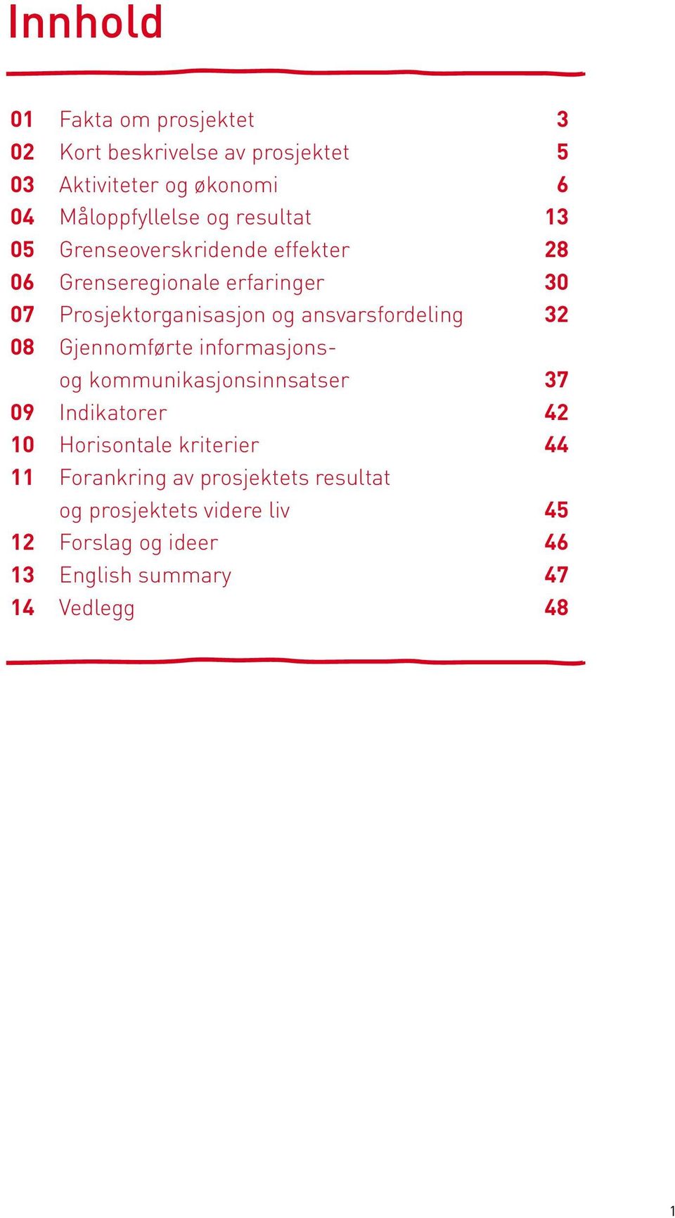 ansvarsfordeling 32 08 Gjennomførte informasjonsog kommunikasjonsinnsatser 37 09 Indikatorer 42 10 Horisontale