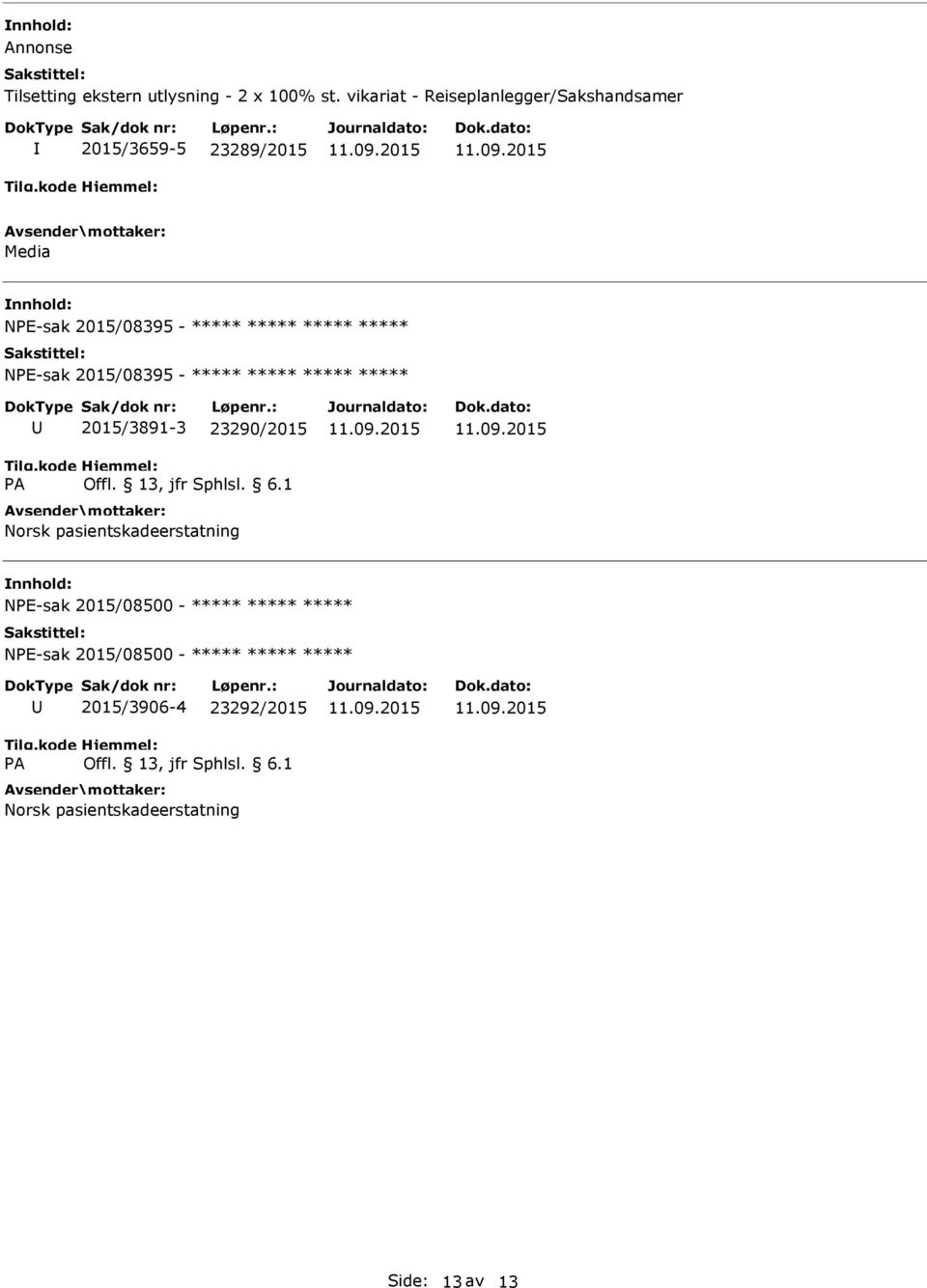 Media NPE-sak 2015/08395 - NPE-sak 2015/08395-2015/3891-3