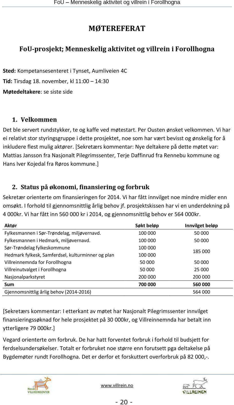 Vi har ei relativt stor styringsgruppe i dette prosjektet, noe som har vært bevisst og ønskelig for å inkludere flest mulig aktører.