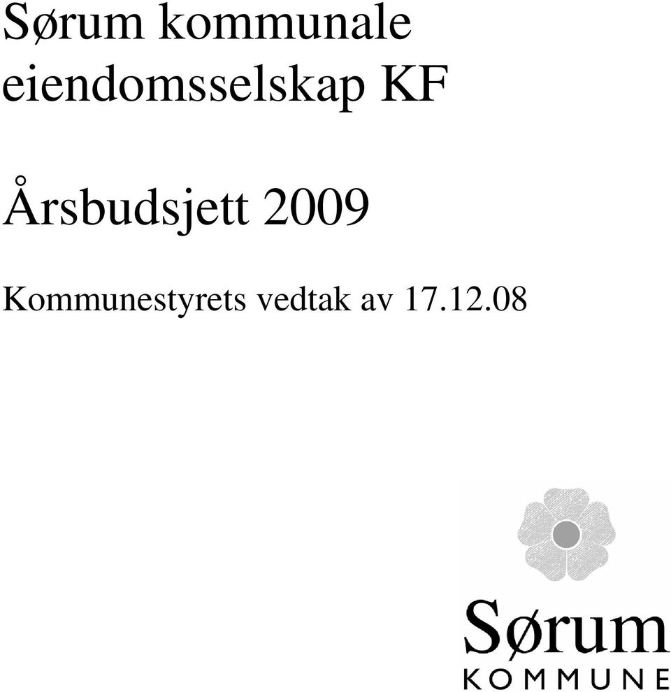 Årsbudsjett 2009