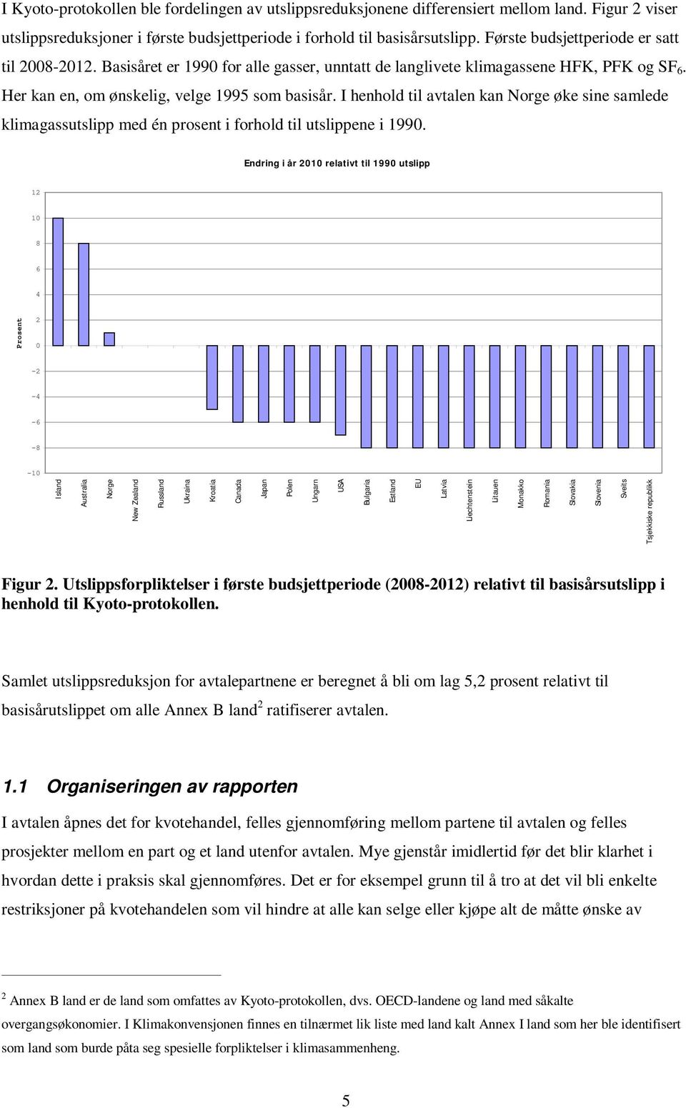 I henhold til avtalen kan Norge øke sine samlede klimagassutslipp med én prosent i forhold til utslippene i 1990.