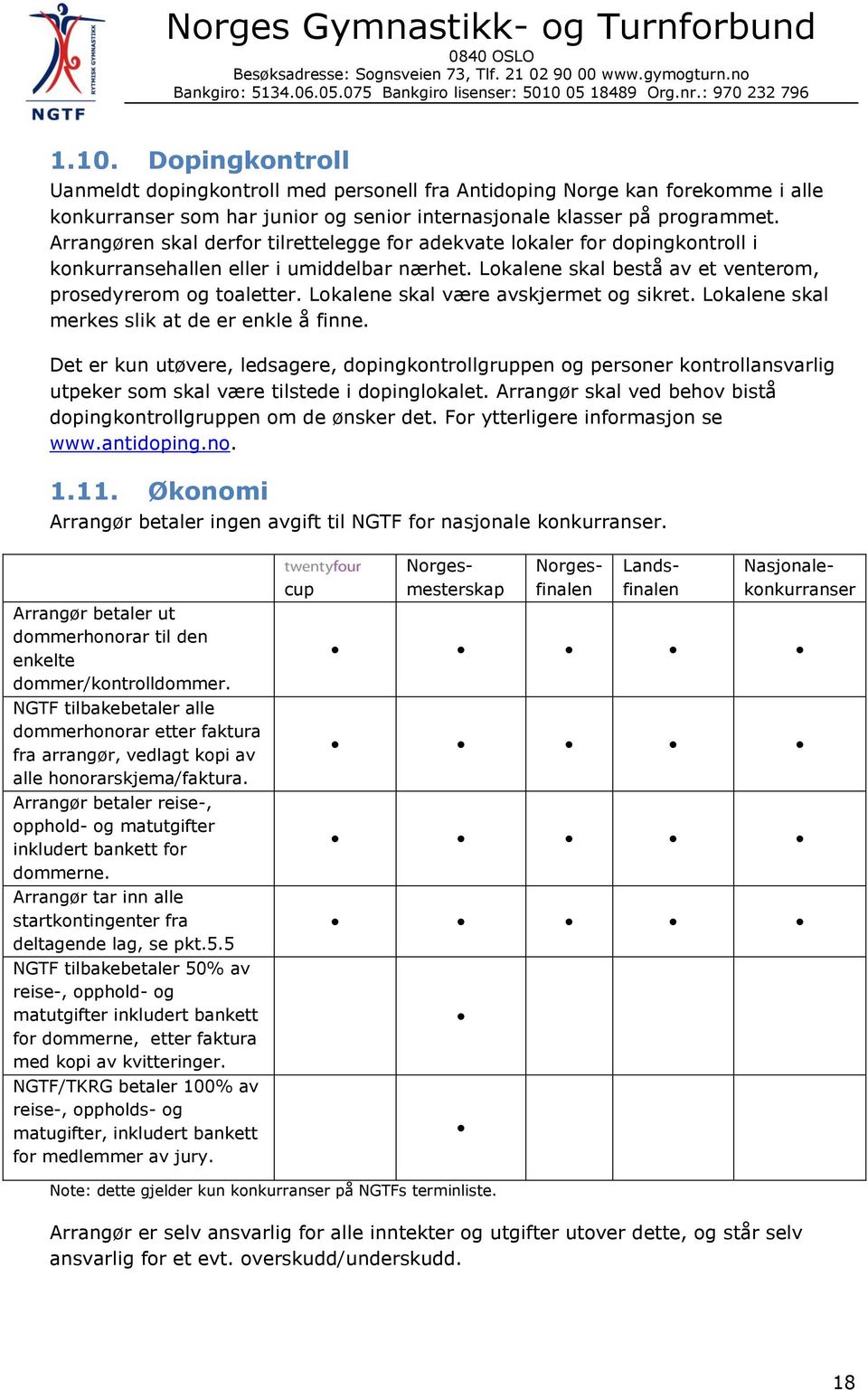 Lokalene skal være avskjermet og sikret. Lokalene skal merkes slik at de er enkle å finne.