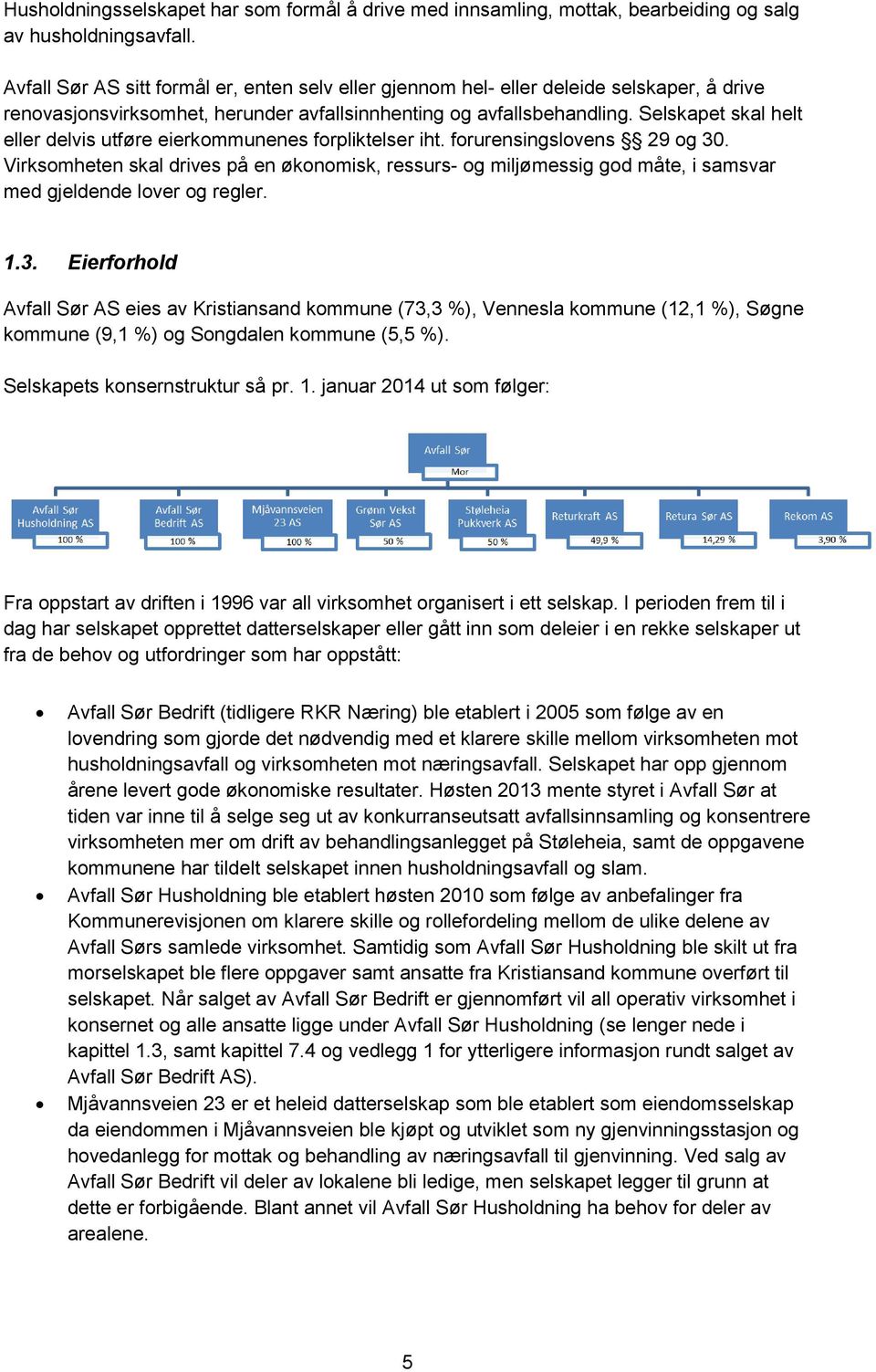 Selskapet skal helt eller delvis utføre eierkommunenes forpliktelser iht. forurensingslovens 29 og 30.