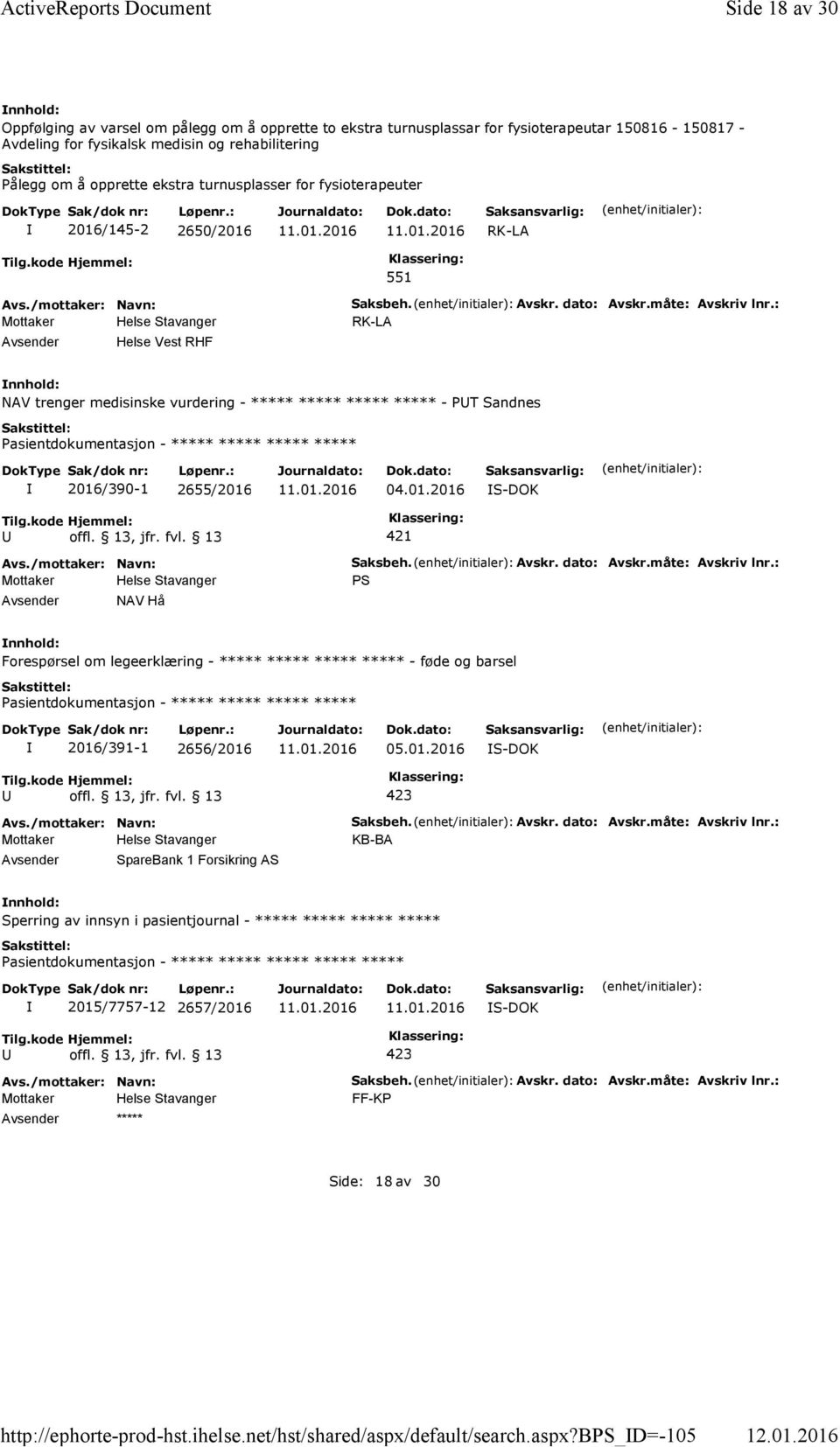 bps_d=-105 Side 18 av 30 Oppfølging av varsel om pålegg om å opprette to ekstra turnusplassar for fysioterapeutar 150816-150817 - Avdeling for fysikalsk medisin og rehabilitering Pålegg om å opprette