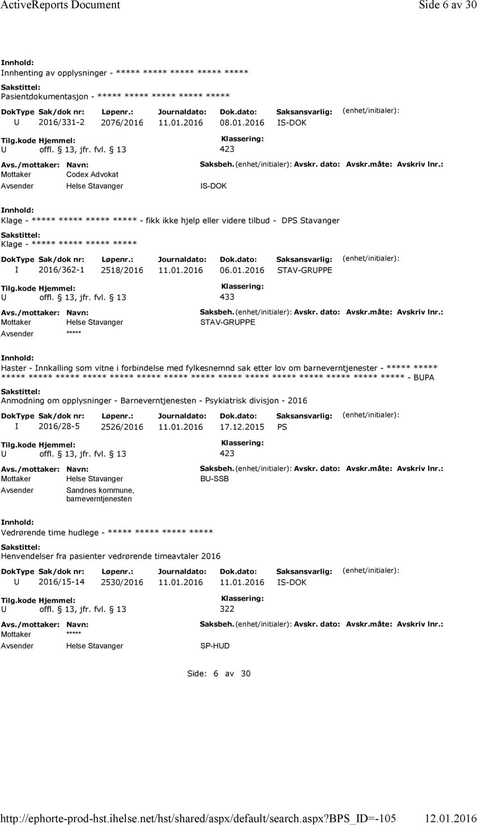 /362-1 2518/2016 06.01.2016 STAV-GRPPE 433 ***** Saksbeh. Avskr. dato: Avskr.måte: Avskriv lnr.