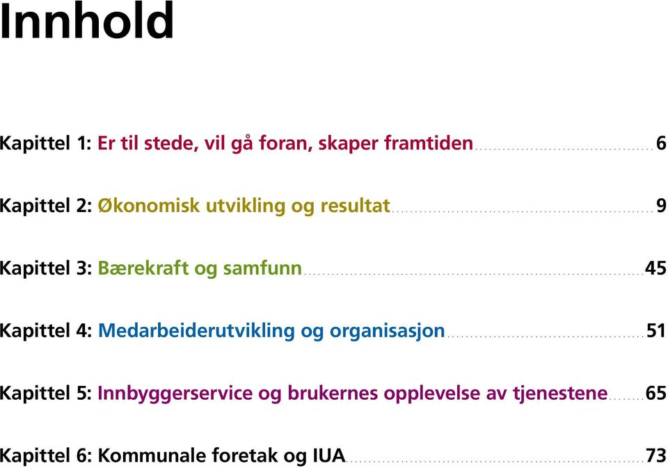 ..........................................51 Kapittel 5: Innbyggerservice og brukernes opplevelse av tjenestene.