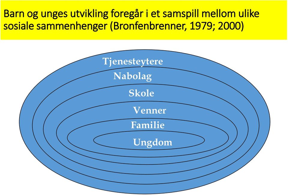 sammenhenger (Bronfenbrenner, 1979;