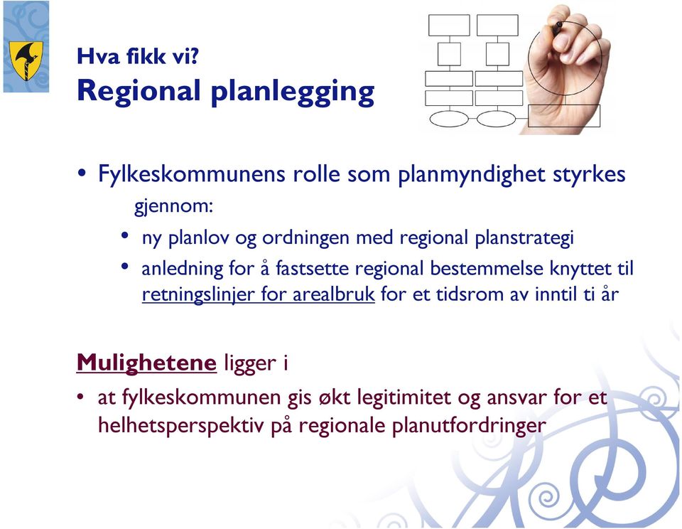 ordningen med regional planstrategi anledning for å fastsette regional bestemmelse knyttet til