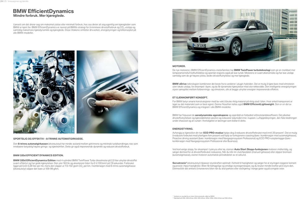 BMW EfficientDynamics er navnet på BMWs strategi for å minimere drivstofforbruk og CO -utslipp og samtidig maksimere kjøredynamikk og kjøreglede.