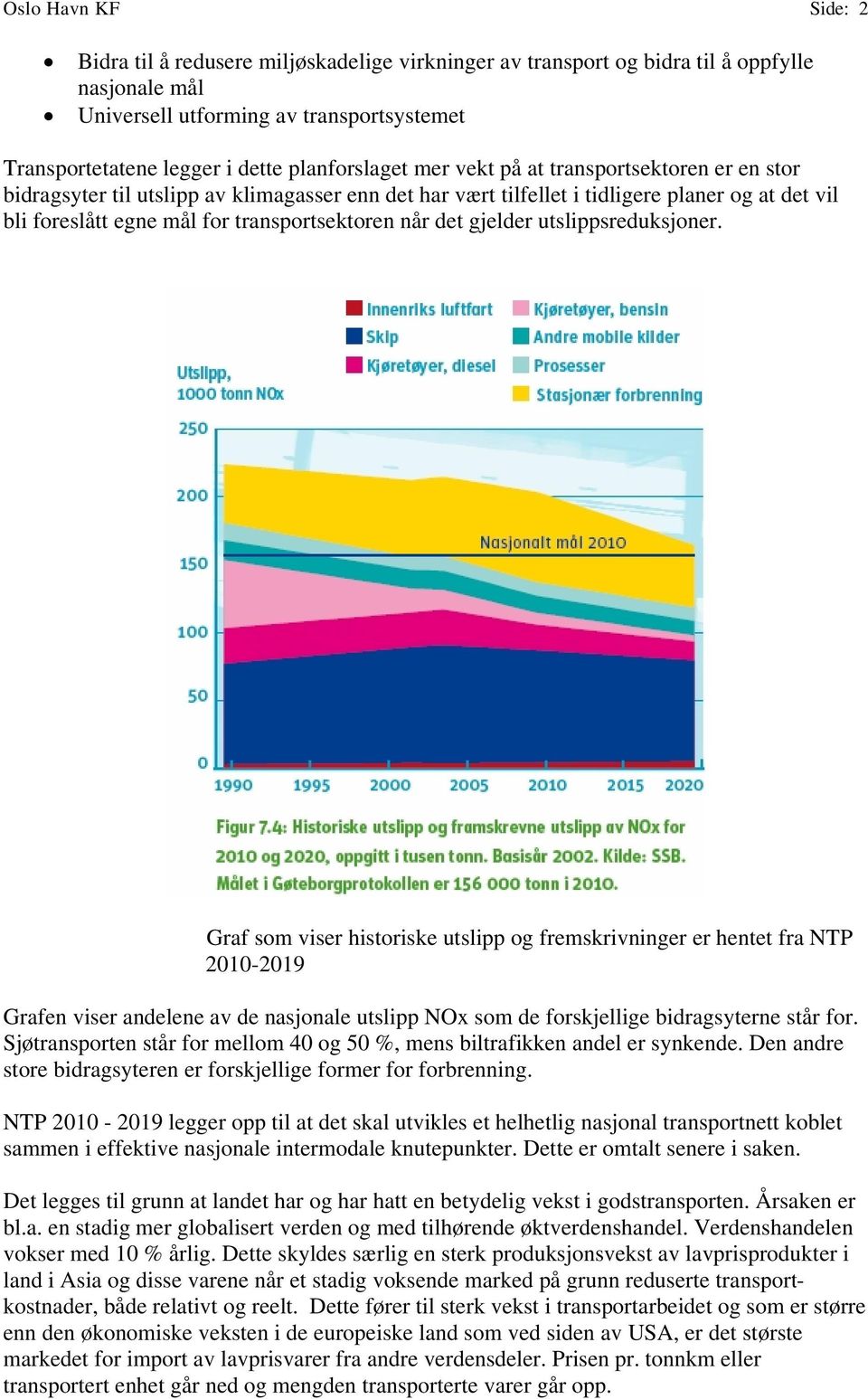 transportsektoren når det gjelder utslippsreduksjoner.