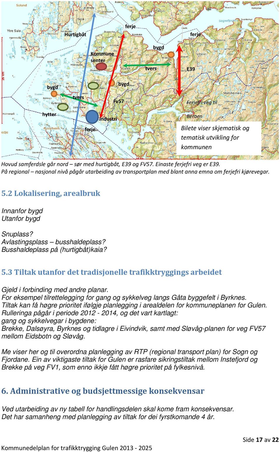 2 Lokalisering, arealbruk Innanfor bygd Utanfor bygd Snuplass? Avlastingsplass busshaldeplass? Busshaldeplass på (hurtigbåt)kaia? 5.