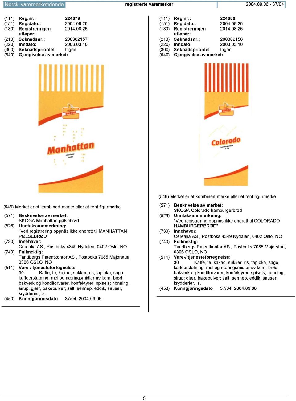 2156 (220) Inndato: 2003.