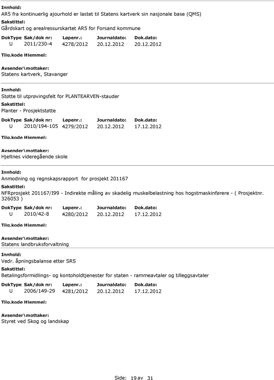 prosjekt 201167 NFRprosjekt 201167/99 - ndirekte måling av skadelig muskelbelastning hos hogstmaskinførere - ( Prosjektnr.