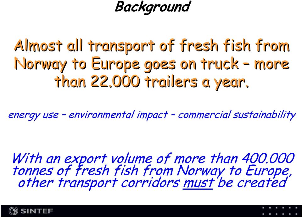 energy use environmental impact commercial sustainability With an export