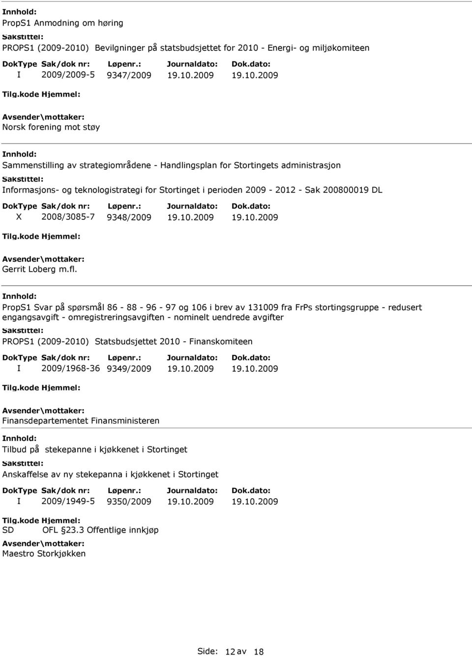 nnhold: PropS1 Svar på spørsmål 86-88 - 96-97 og 106 i brev av 131009 fra FrPs stortingsgruppe - redusert engangsavgift - omregistreringsavgiften - nominelt uendrede avgifter 2009/1968-36 9349/2009