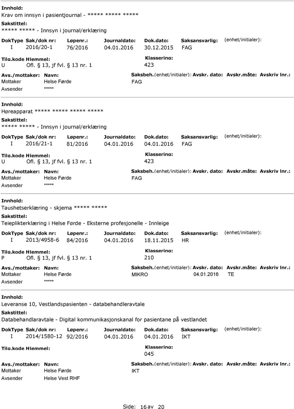 Teieplikterklæring i - Eksterne profesjonelle - nnleige 2013/4958-6 84/2016 18.11.