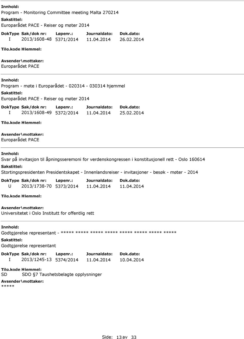 2014 Europarådet PACE Program - møte i Europarådet - 020