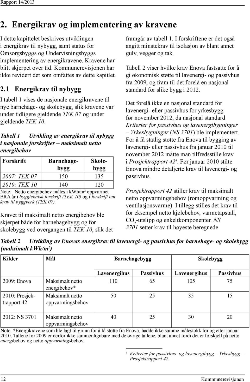 Kravene har blitt skjerpet over tid. har ikke revidert det som omfattes av dette kapitlet. 2.