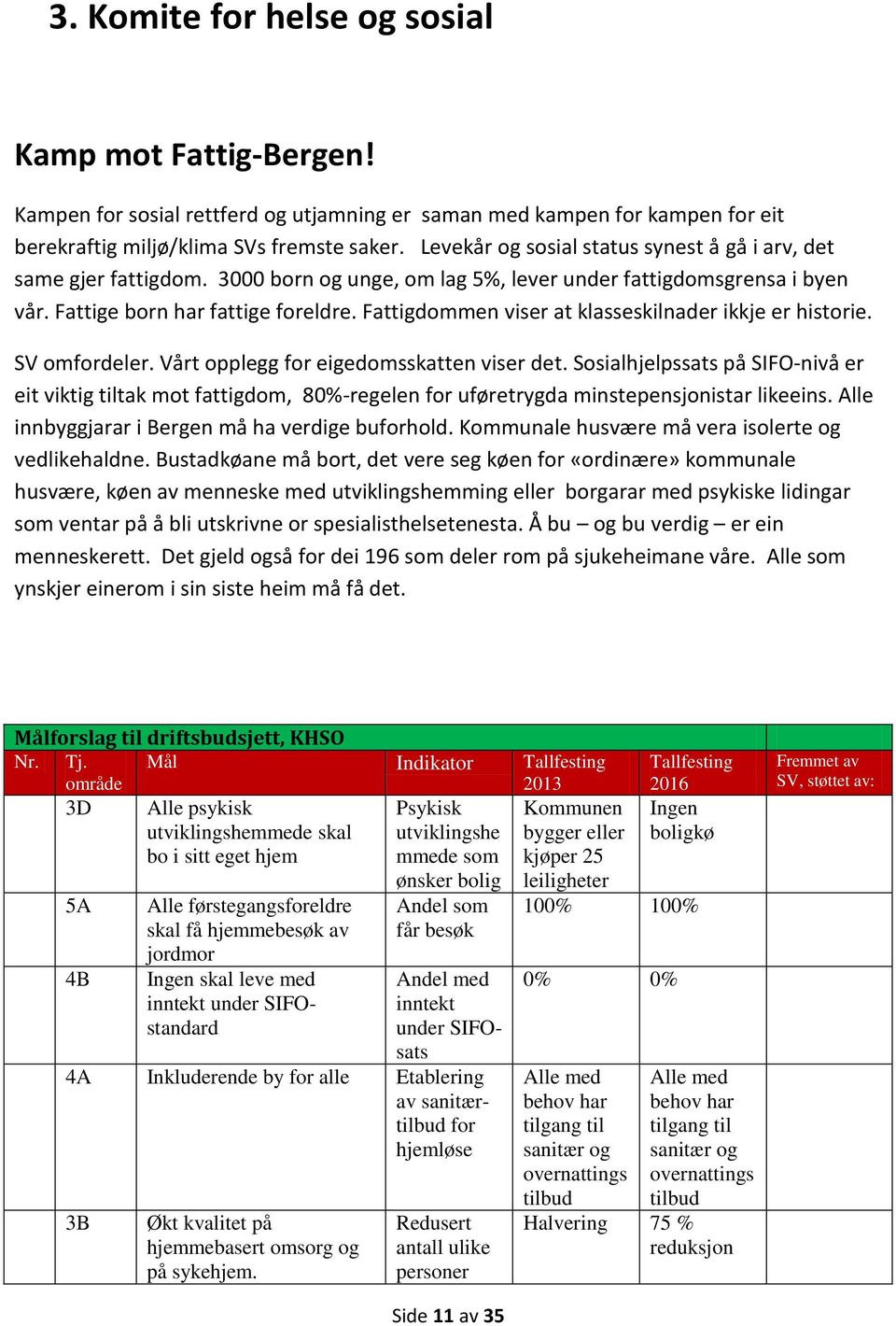 Fattigdommen viser at klasseskilnader ikkje er historie. SV omfordeler. Vårt opplegg for eigedomsskatten viser det.