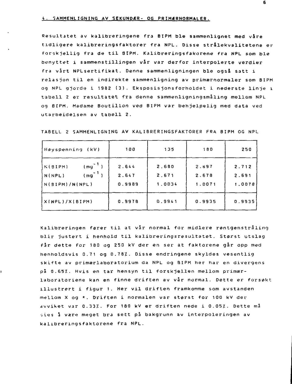 Denne sammenligningen ble også satt i relasjon til en indirekte s ammenligning av pr imaernormaler som BI PM og NPL gjorde i 1982 (3).