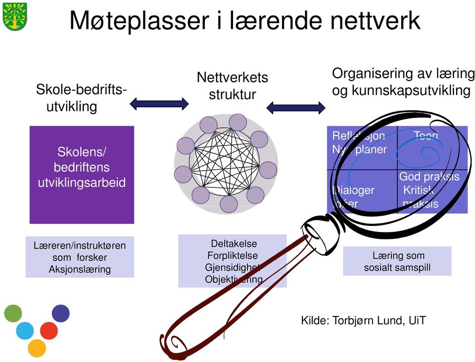 God praksis Dialoger Kritisk Idéer praksis Læreren/instruktøren som forsker Aksjonslæring