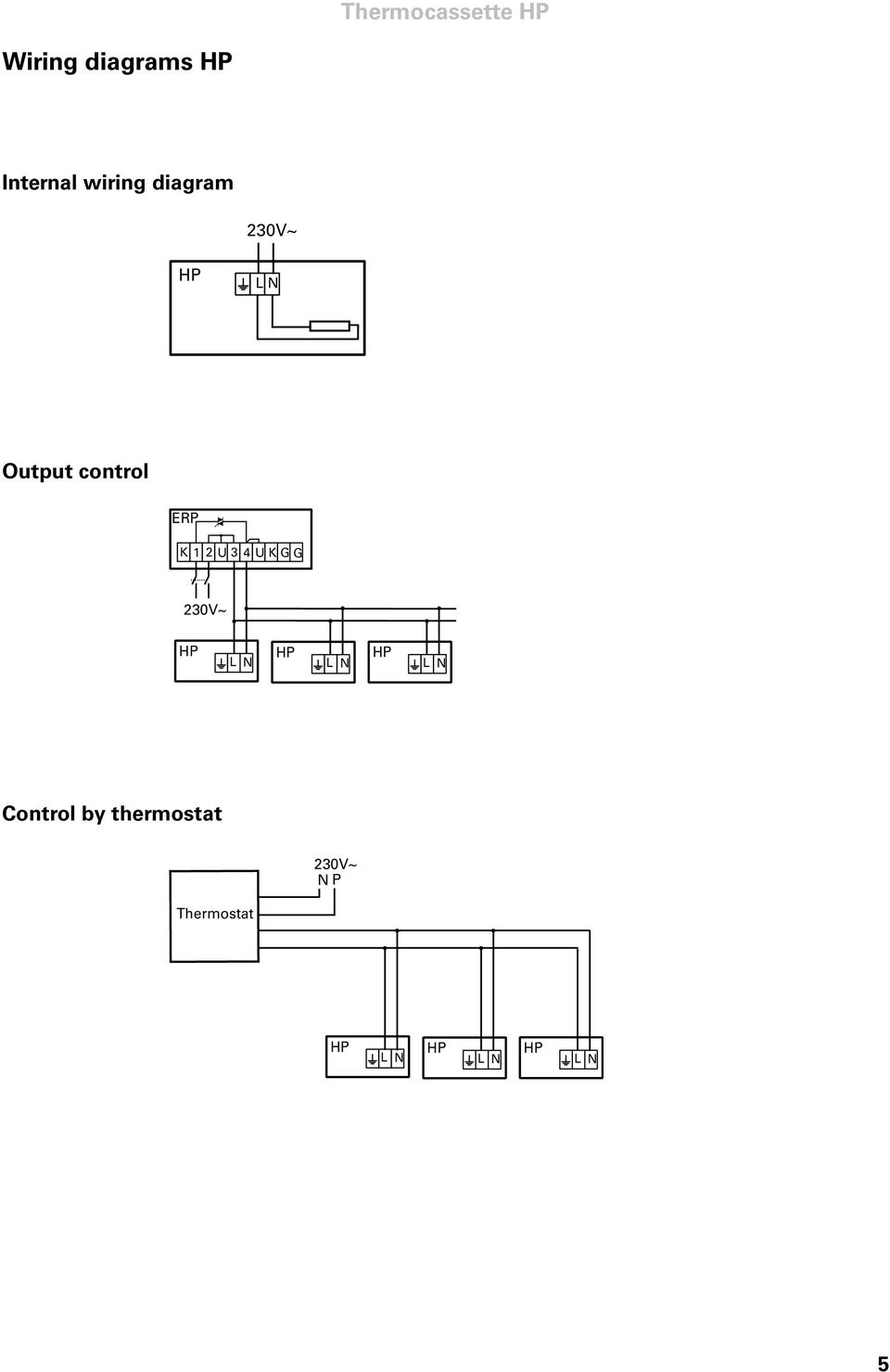 control ERP K 1 2 U 3 4 U K G G 230V~