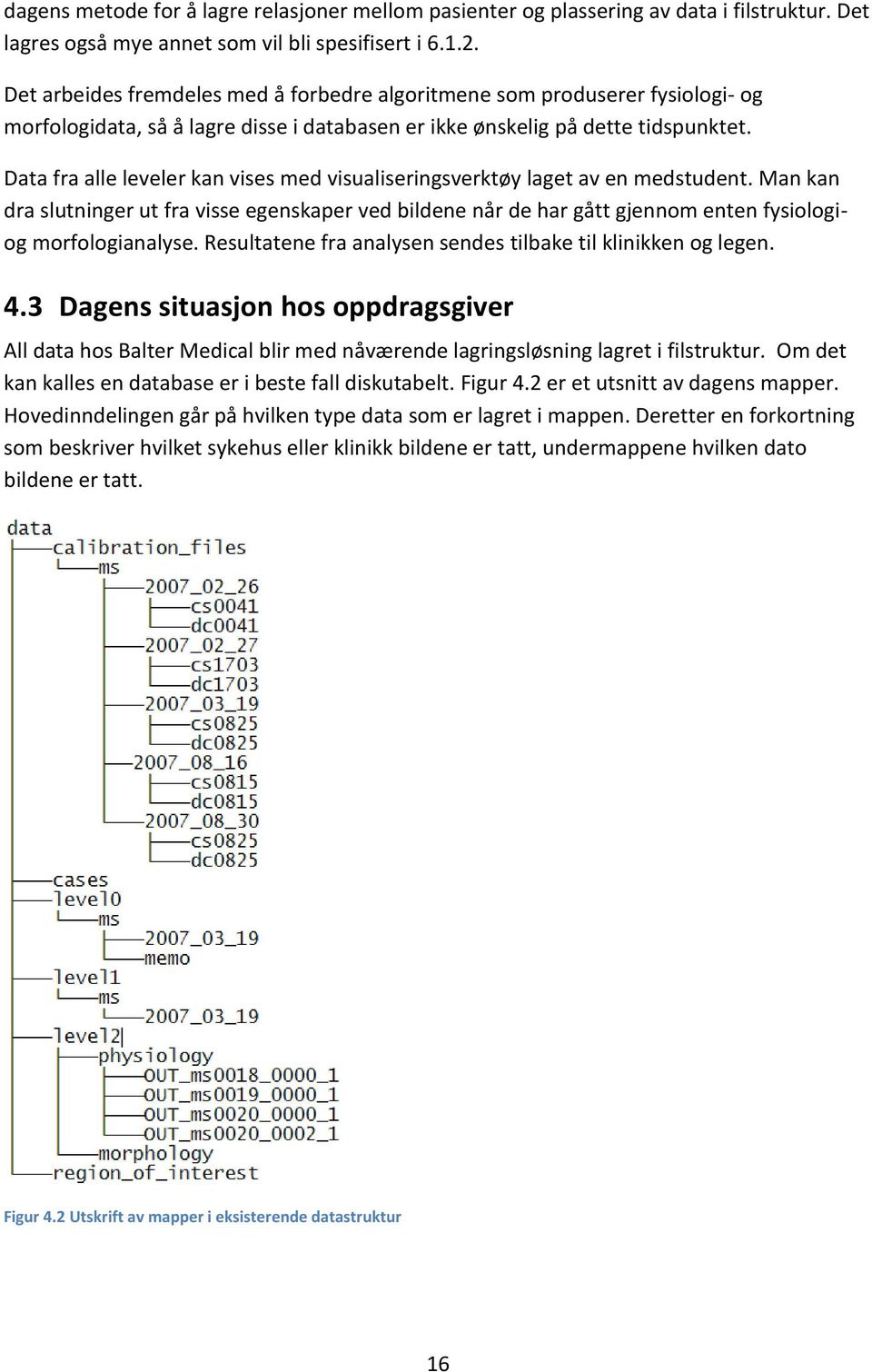 Data fra alle leveler kan vises med visualiseringsverktøy laget av en medstudent. Man kan dra slutninger ut fra visse egenskaper ved bildene når de har gått gjennom enten fysiologiog morfologianalyse.