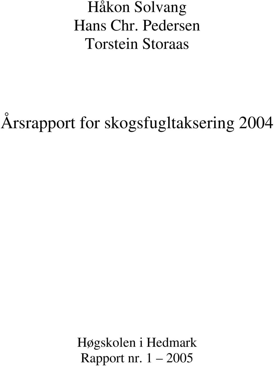 Årsrapport for