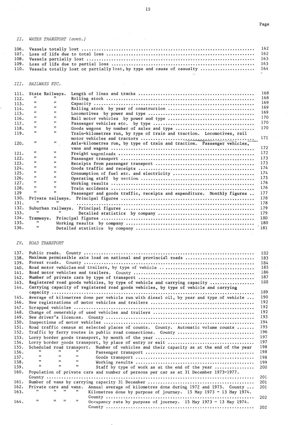 RAILWAYS ETC.. State Railways. Length of lines and tracks 68. Rolling stock 68. Capacity 69. Rolling stock by year of construction 69 5. Locomotives by power and type 69 6.