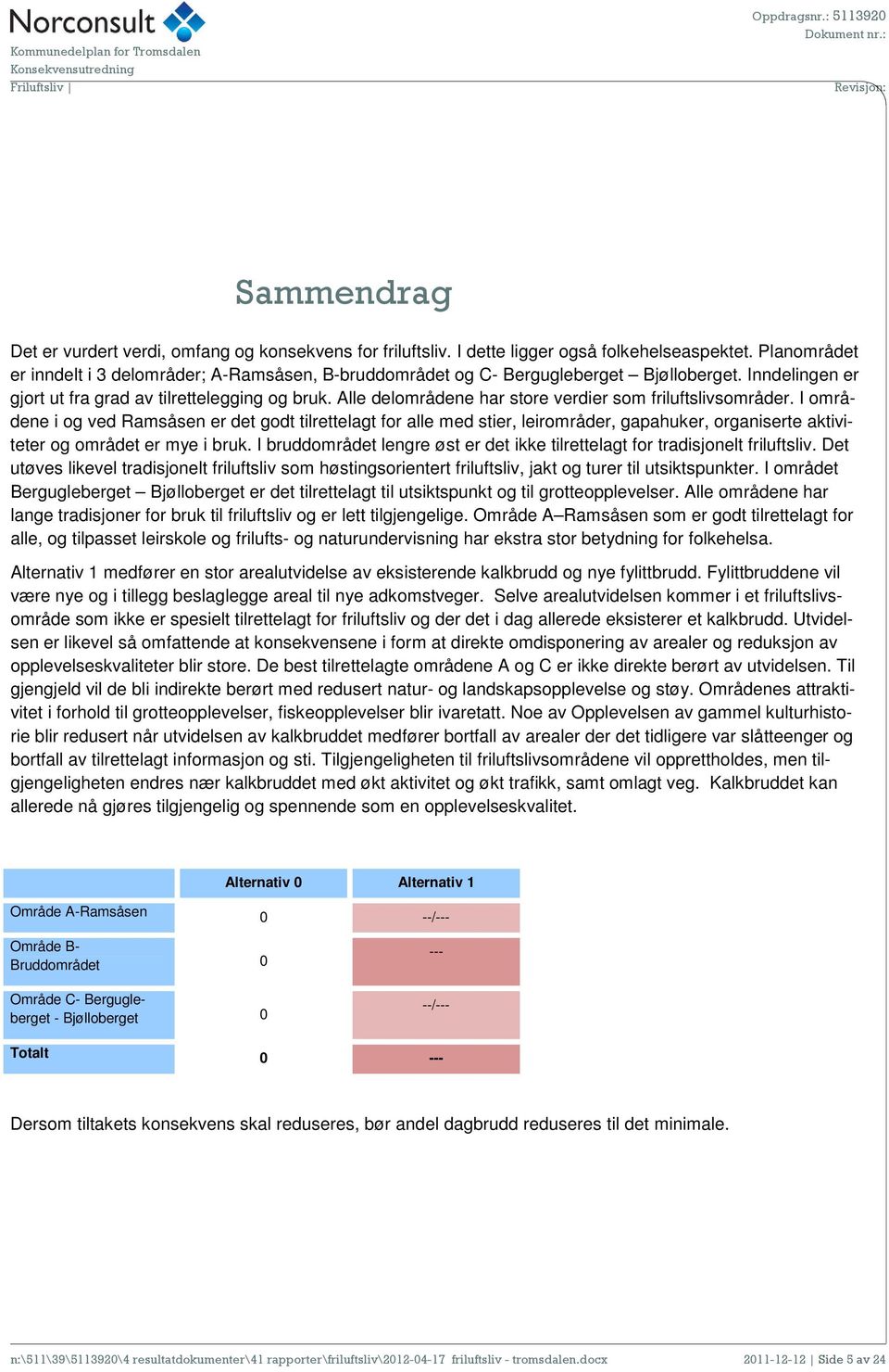 Alle delområdene har store verdier som friluftslivsområder.