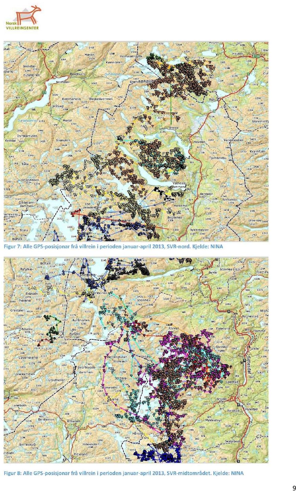 Kjelde:NINA Figur8: Alle GPS-posisjonarfrå