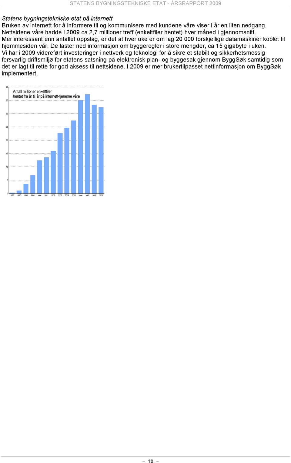 Mer interessant enn antallet oppslag, er det at hver uke er om lag 20 000 forskjellige datamaskiner koblet til hjemmesiden vår.