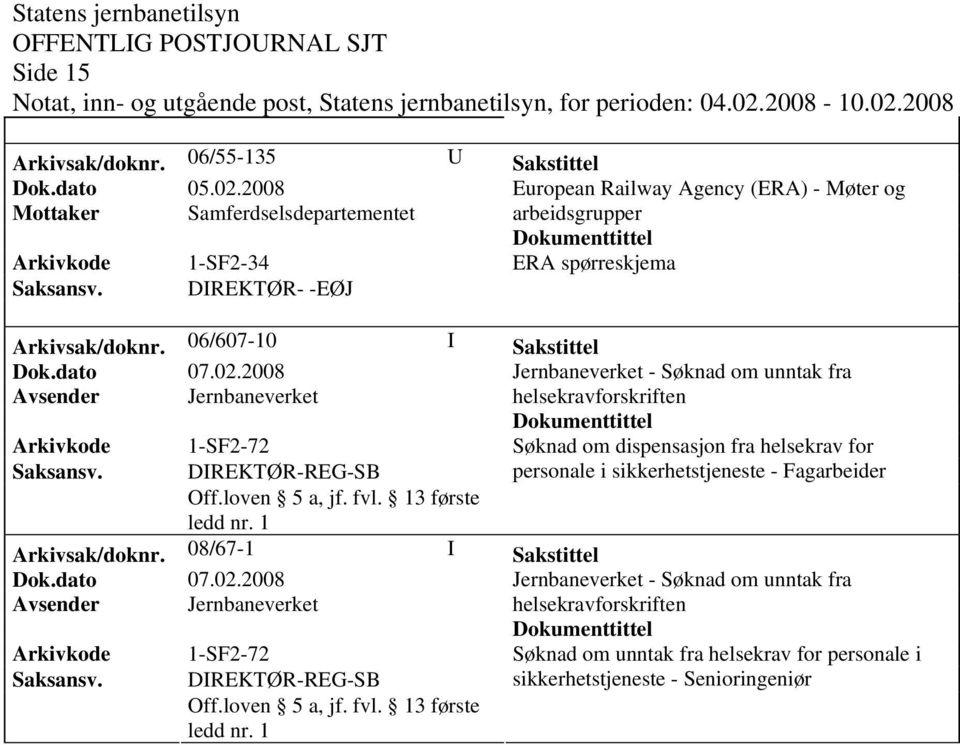 arbeidsgrupper ERA spørreskjema Saksansv. DIREKTØR- -EØJ Arkivsak/doknr.