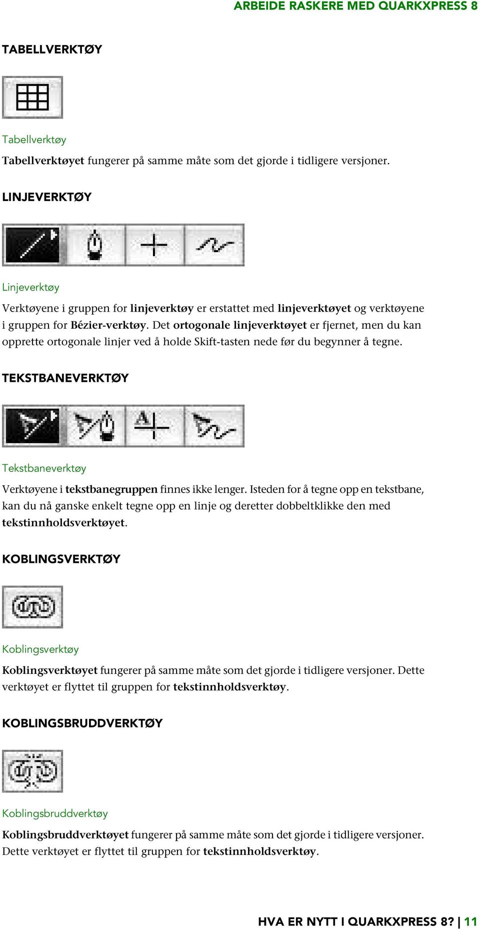 Det ortogonale linjeverktøyet er fjernet, men du kan opprette ortogonale linjer ved å holde Skift-tasten nede før du begynner å tegne.