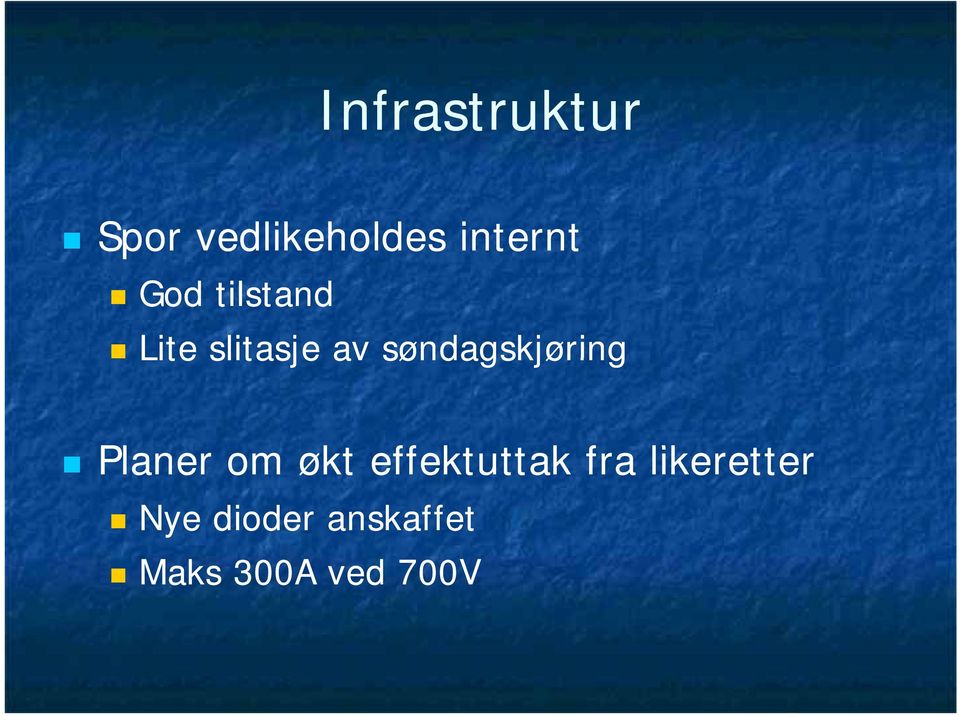 søndagskjøring Planer om økt effektuttak