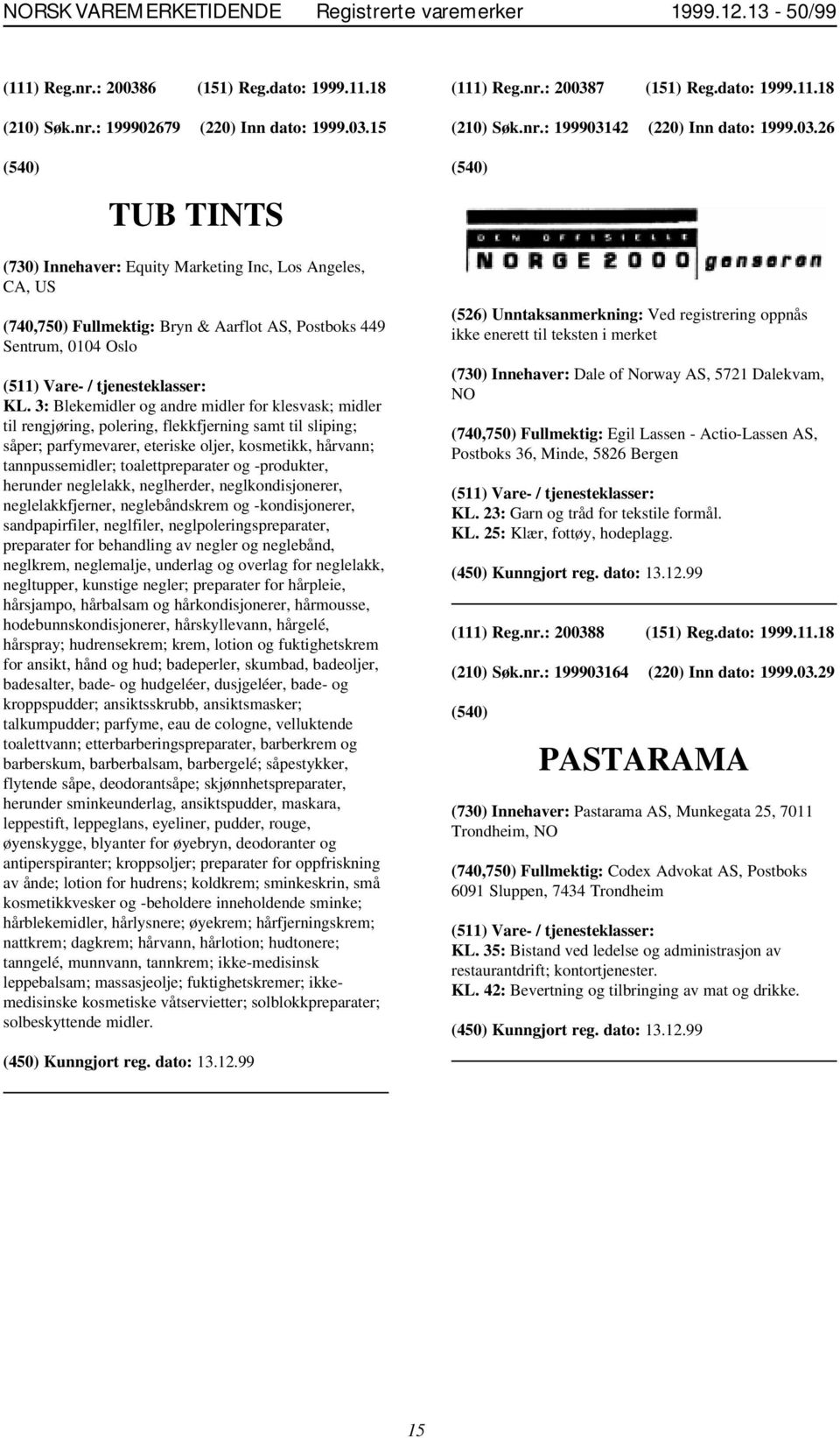 3: Blekemidler og andre midler for klesvask; midler til rengjøring, polering, flekkfjerning samt til sliping; såper; parfymevarer, eteriske oljer, kosmetikk, hårvann; tannpussemidler;